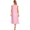 GYS Cooling Bamboo Viscose Long Nightgowns for Women(Pink)