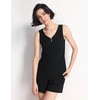 GYS Cooling Bamboo Viscose Pajamas for Women(Black)