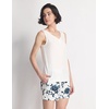 GYS Cooling Bamboo Viscose Pajamas for Women(Blue Rose)