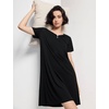 GYS Women’s Cooling Bamboo Viscose Nightgowns(Black)