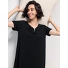 GYS Women’s Cooling Bamboo Viscose Nightgowns(Black)