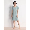 GYS Women’s Cooling Bamboo Viscose Nightgowns(Light Greyish Green)