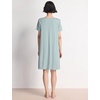 GYS Women’s Cooling Bamboo Viscose Nightgowns(Light Greyish Green)