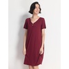GYS Women’s Cooling Bamboo Viscose Nightgowns(Wine Red)