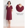 GYS Women’s Cooling Bamboo Viscose Nightgowns(Wine Red)