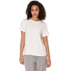 GYS Bamboo Viscose Cooling Pajama Tops for Women Short Sleeve Sleep T-Shirt(White)