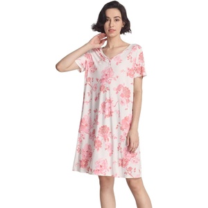 GYS Women’s Cooling Bamboo Viscose Nightgowns(Peony)