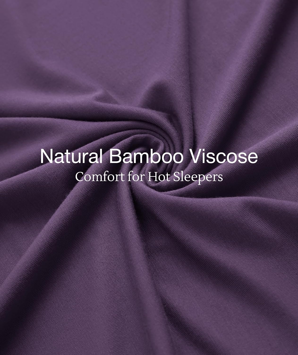 image:imageGYS Bamboo Viscose Nightgowns for Women Soft Long Sleeve VNeck Night ShirtAir Purple