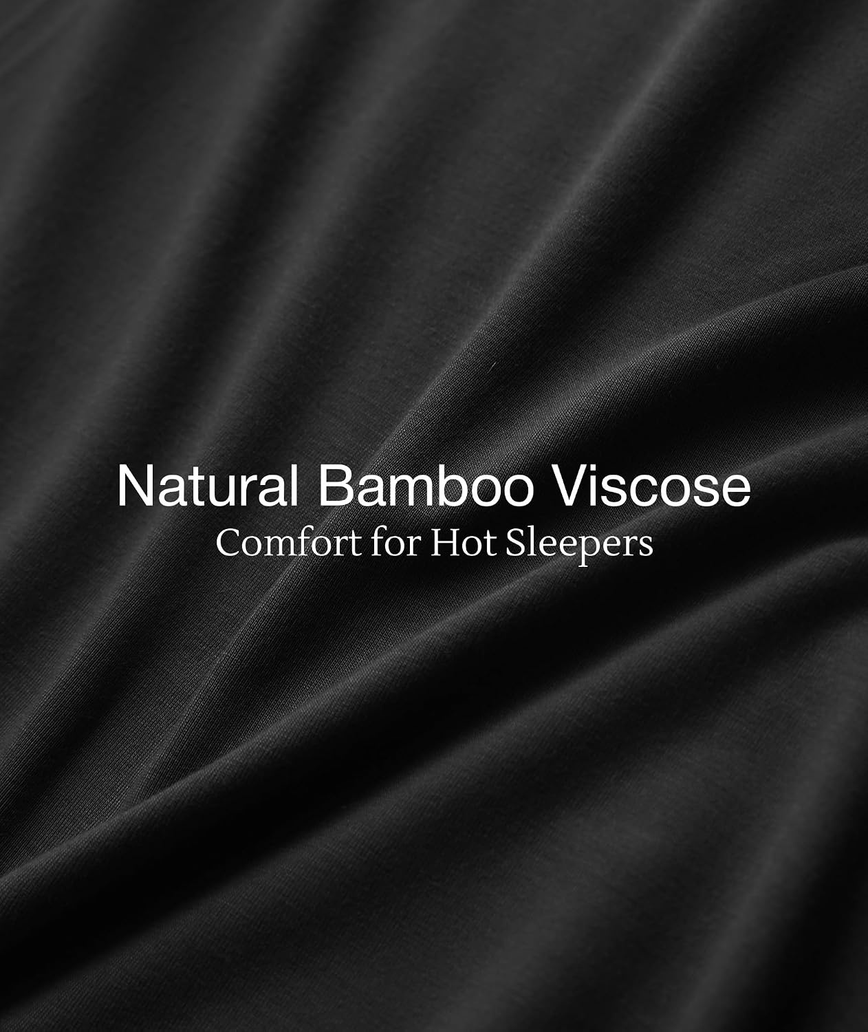 image:imageGYS Bamboo Viscose Nightgowns for Women Soft Long Sleeve VNeck Night ShirtBlack