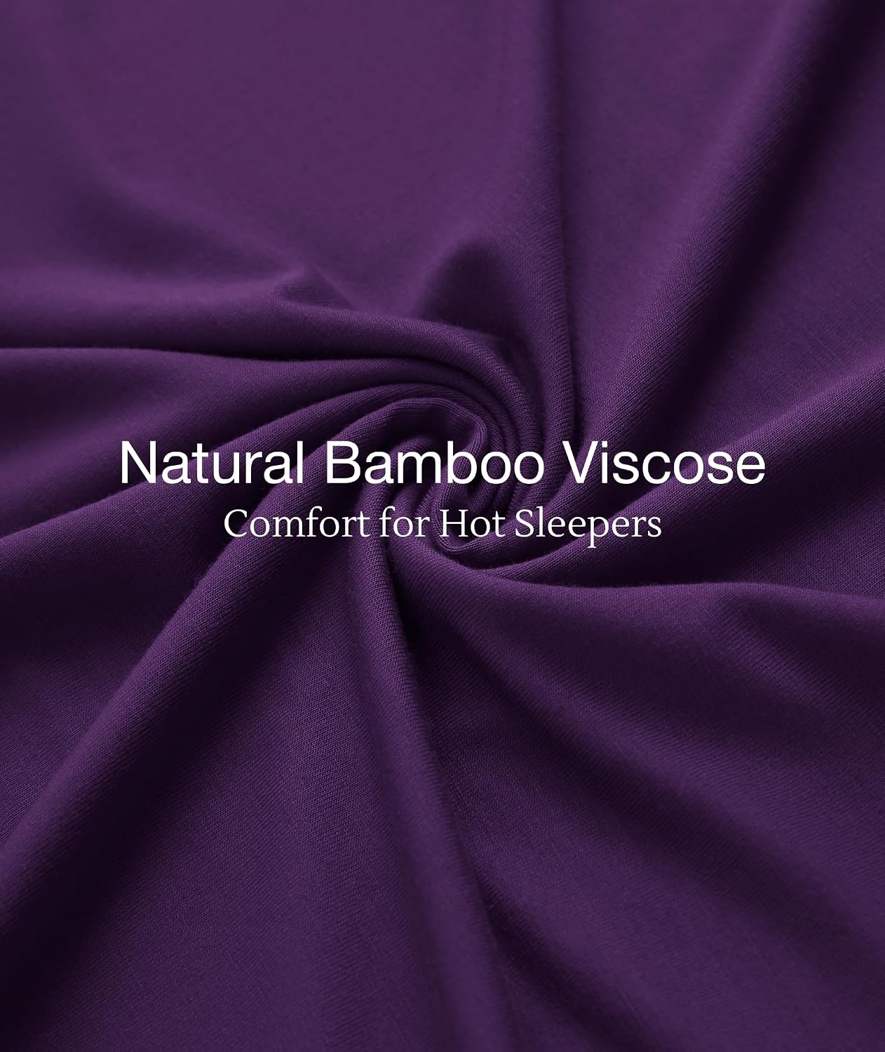image:imageGYS Bamboo Viscose Nightgowns for Women Soft Long Sleeve VNeck Night ShirtPurple