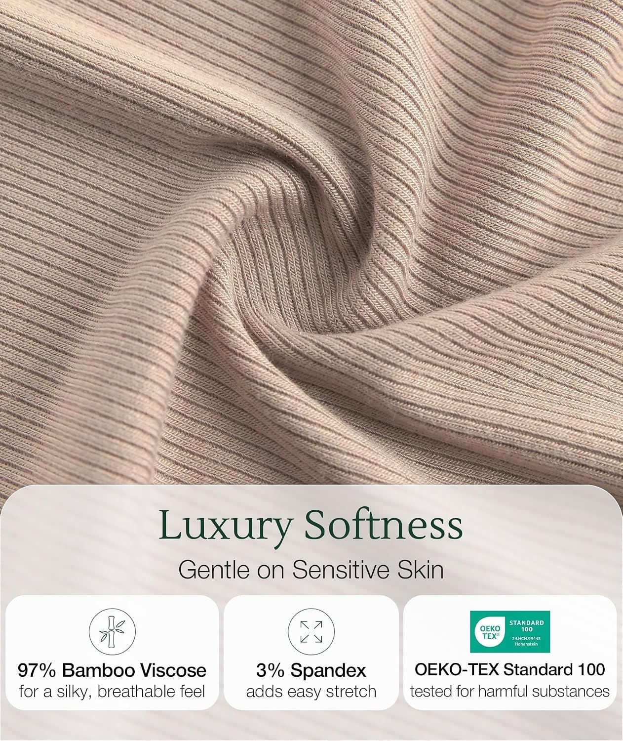 image:imageGYS Bamboo Viscose Pajamas for Women Long Sleeve Sleepwear for Hot SleepersLight Brown