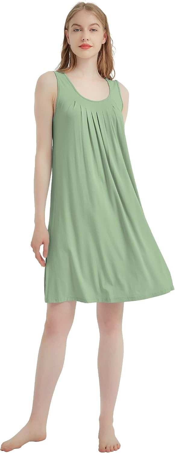 image:imageGYS Cooling Bamboo Viscose Sleeveless Nightgowns for WomenLoden Frost