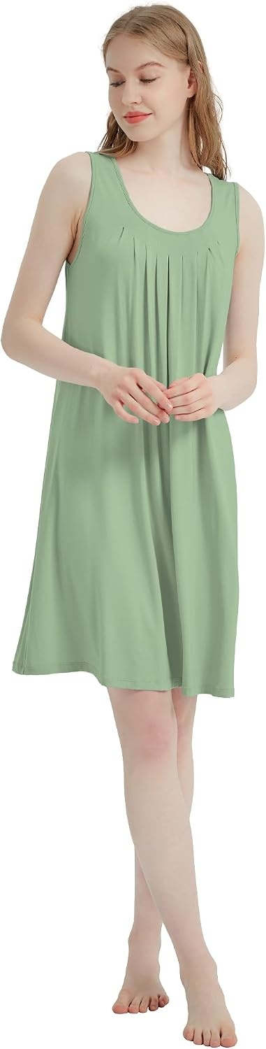image:imageGYS Cooling Bamboo Viscose Sleeveless Nightgowns for WomenLoden Frost