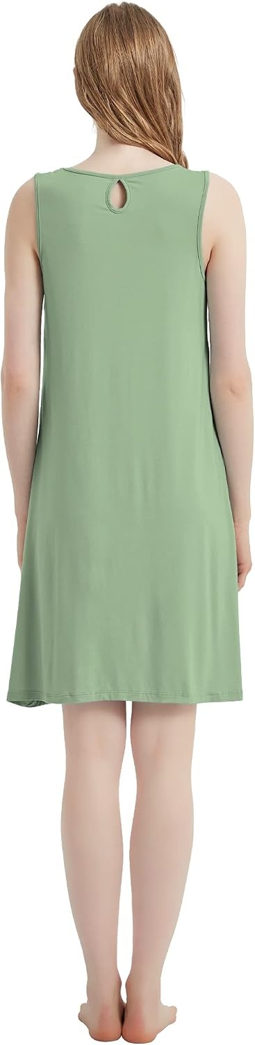 image:imageGYS Cooling Bamboo Viscose Sleeveless Nightgowns for WomenLoden Frost