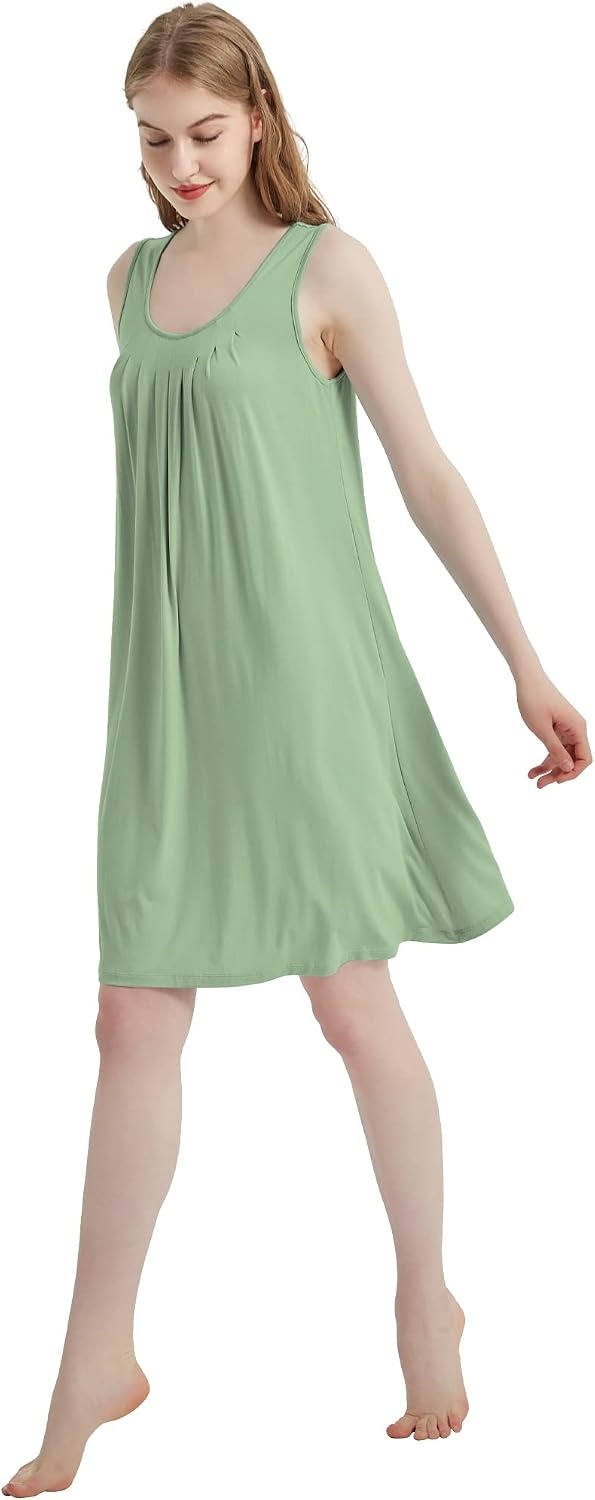 image:imageGYS Cooling Bamboo Viscose Sleeveless Nightgowns for WomenLoden Frost