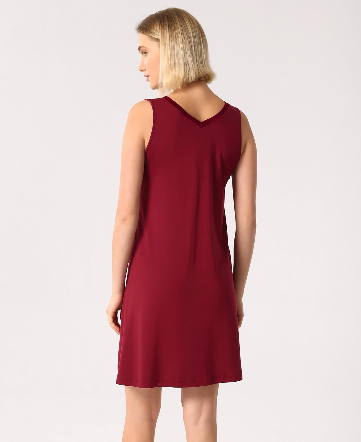 image:imageGYS Cooling Bamboo Viscose Sleeveless Nightgowns for WomenWine