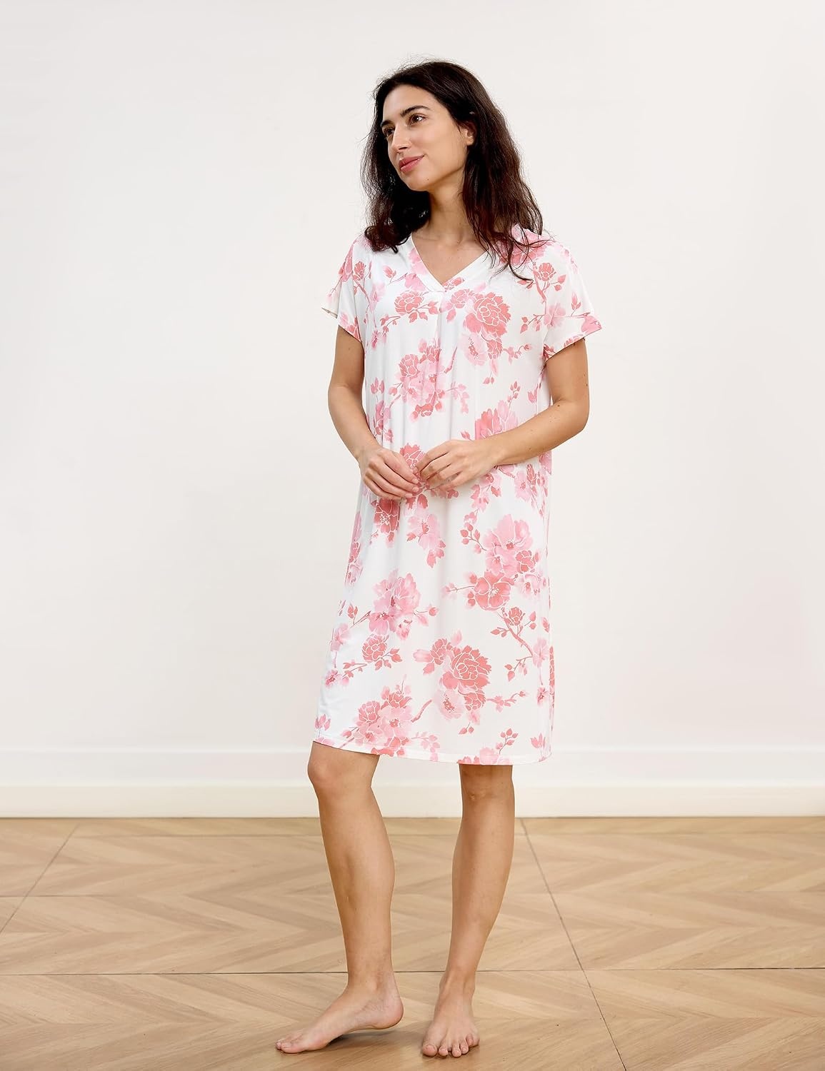 image:imageGYS Womens Bamboo Viscose Cooling NightgownPeony