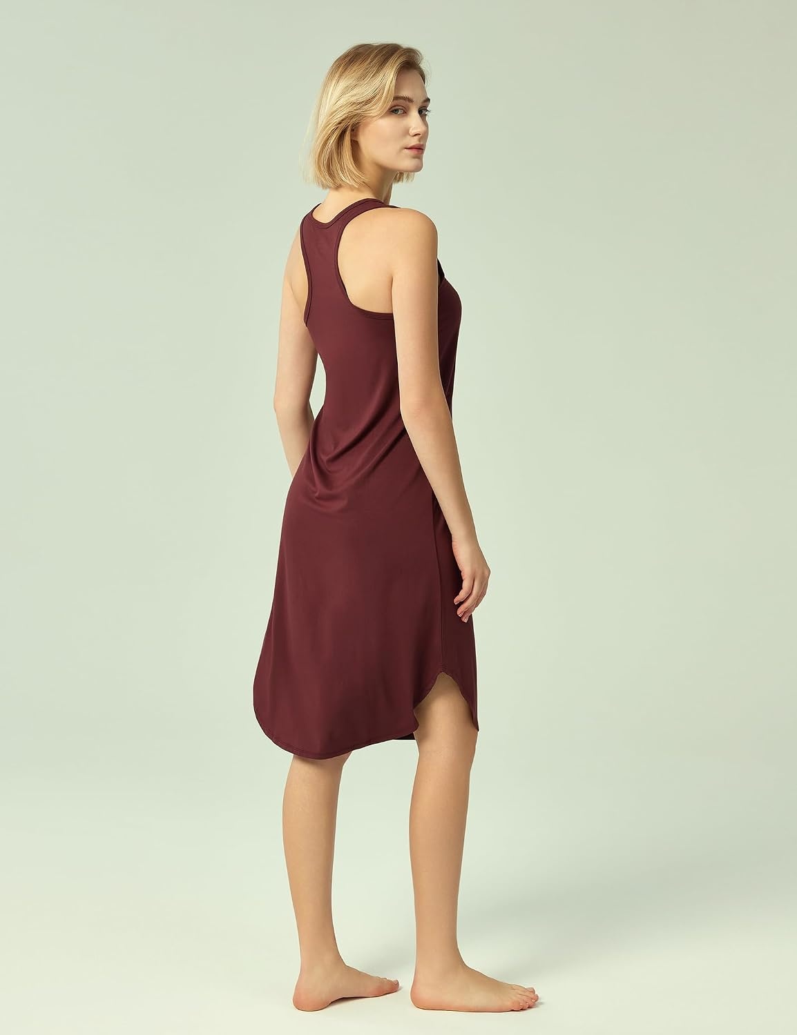image:imageGYS Womens Bamboo Viscose Cooling Racerback Tank NightgownFicus Red
