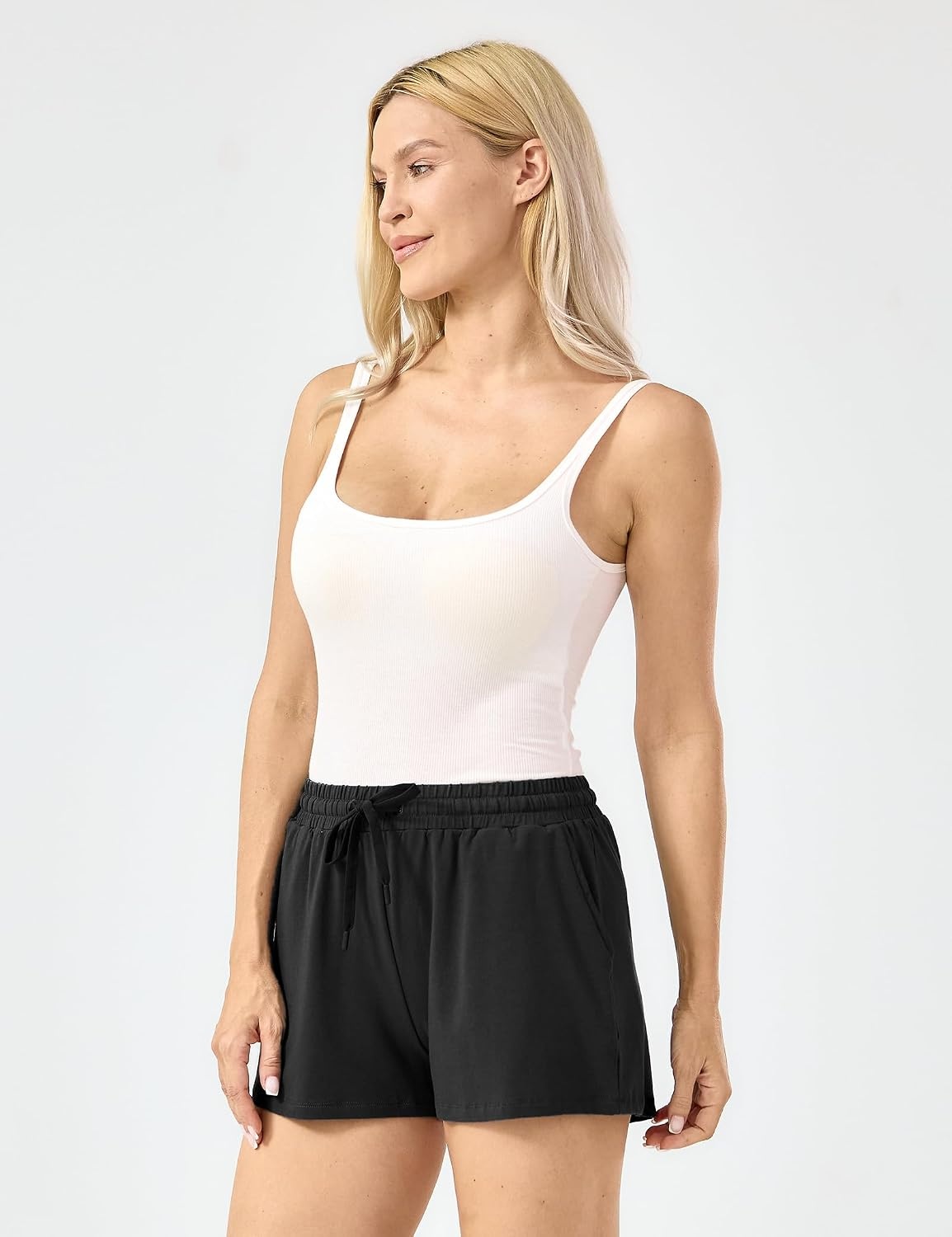image:imageGYS Womens Bamboo Viscose Lounge Pajama ShortsBlack