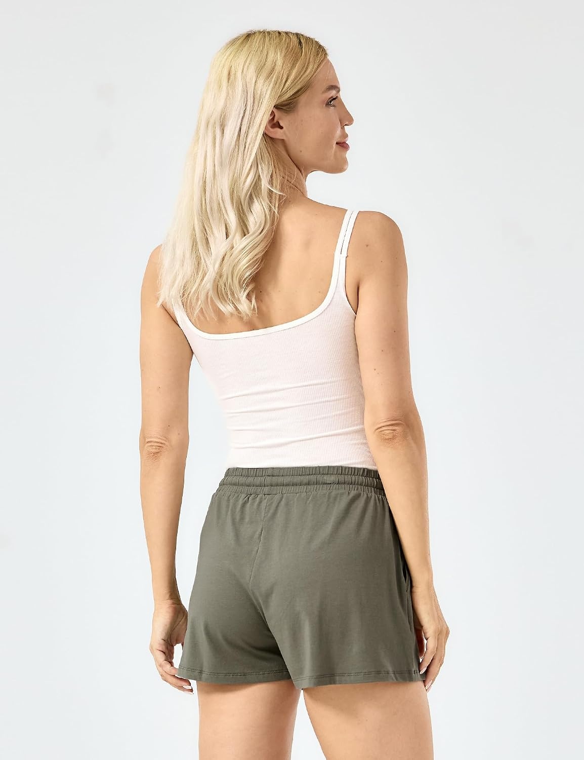 image:imageGYS Womens Bamboo Viscose Lounge Pajama ShortsGreyish Green
