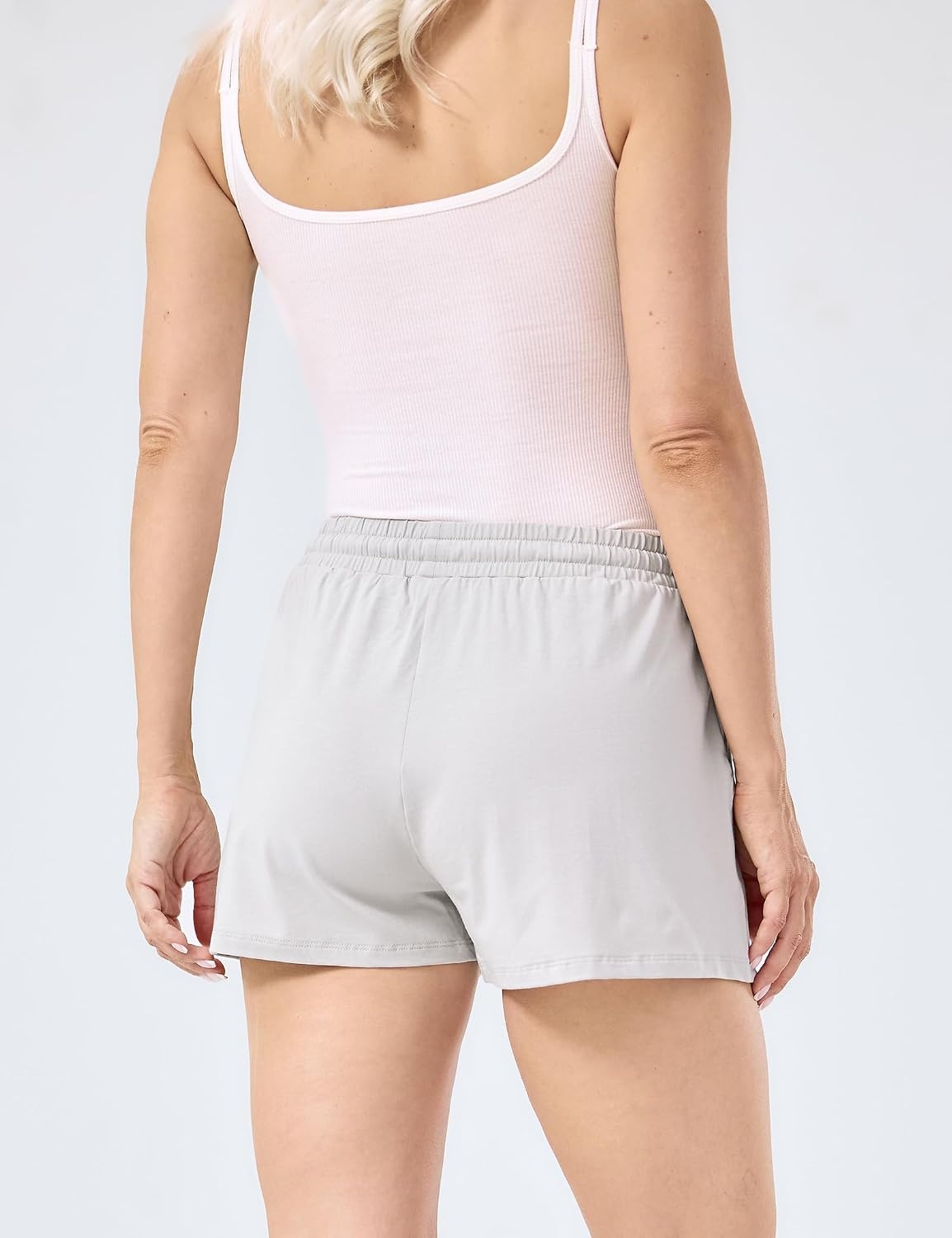 image:imageGYS Womens Bamboo Viscose Lounge Pajama ShortsLight Grey