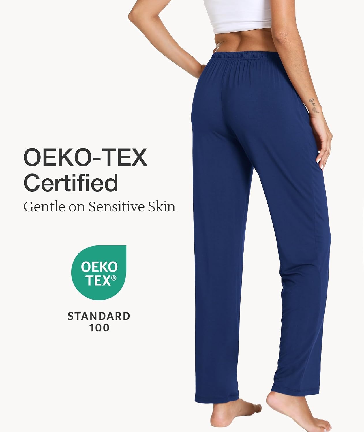 image:imageGYS Womens Bamboo Viscose Pajama Pants Soft Lightweight Lounge BottomsDeep Blue