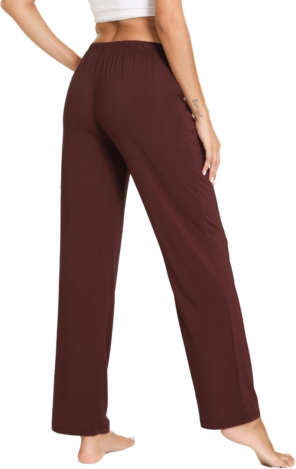 image:imageGYS Womens Bamboo Viscose Pajama Pants Soft Lightweight Lounge BottomsFicus Red