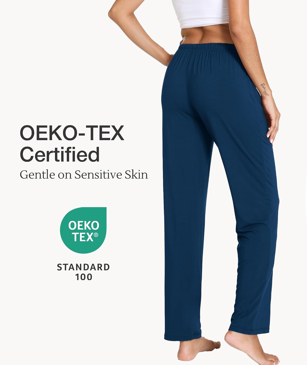 image:imageGYS Womens Bamboo Viscose Pajama Pants Soft Lightweight Lounge BottomsInk Blue