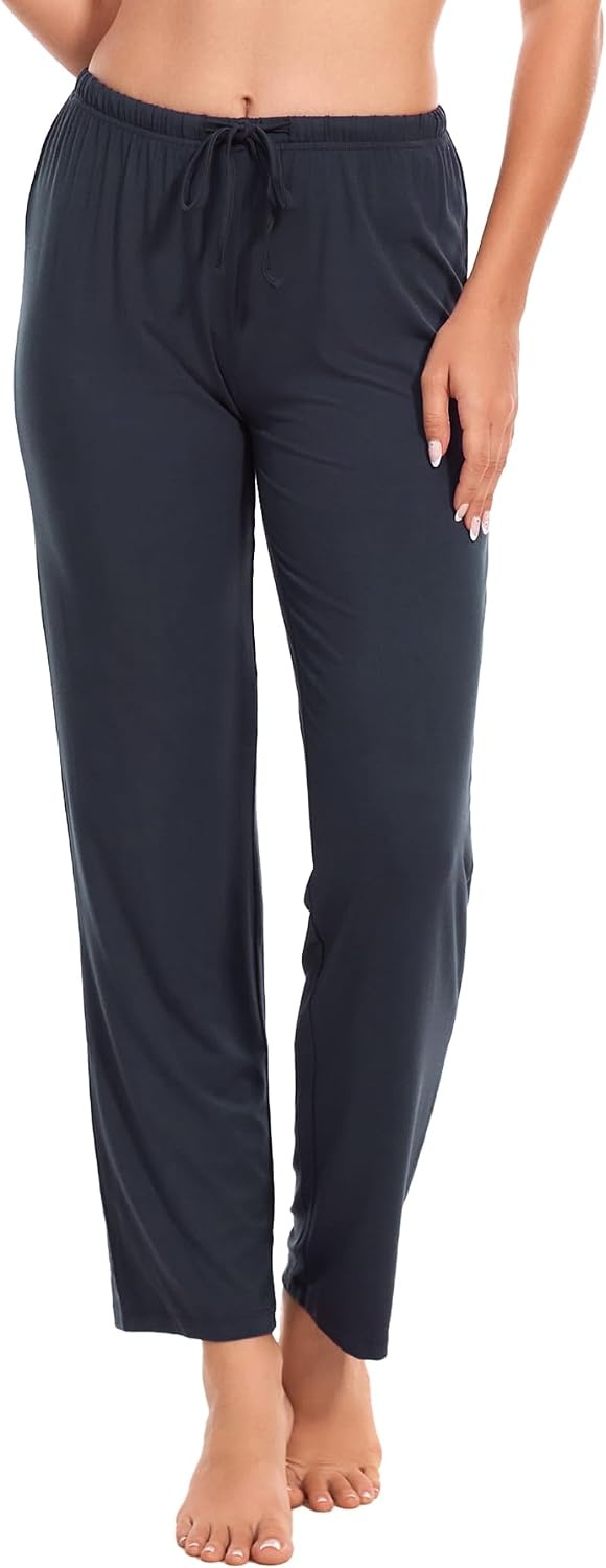 image:imageGYS Womens Bamboo Viscose Pajama Pants Soft Lightweight Lounge BottomsMidnight Blue