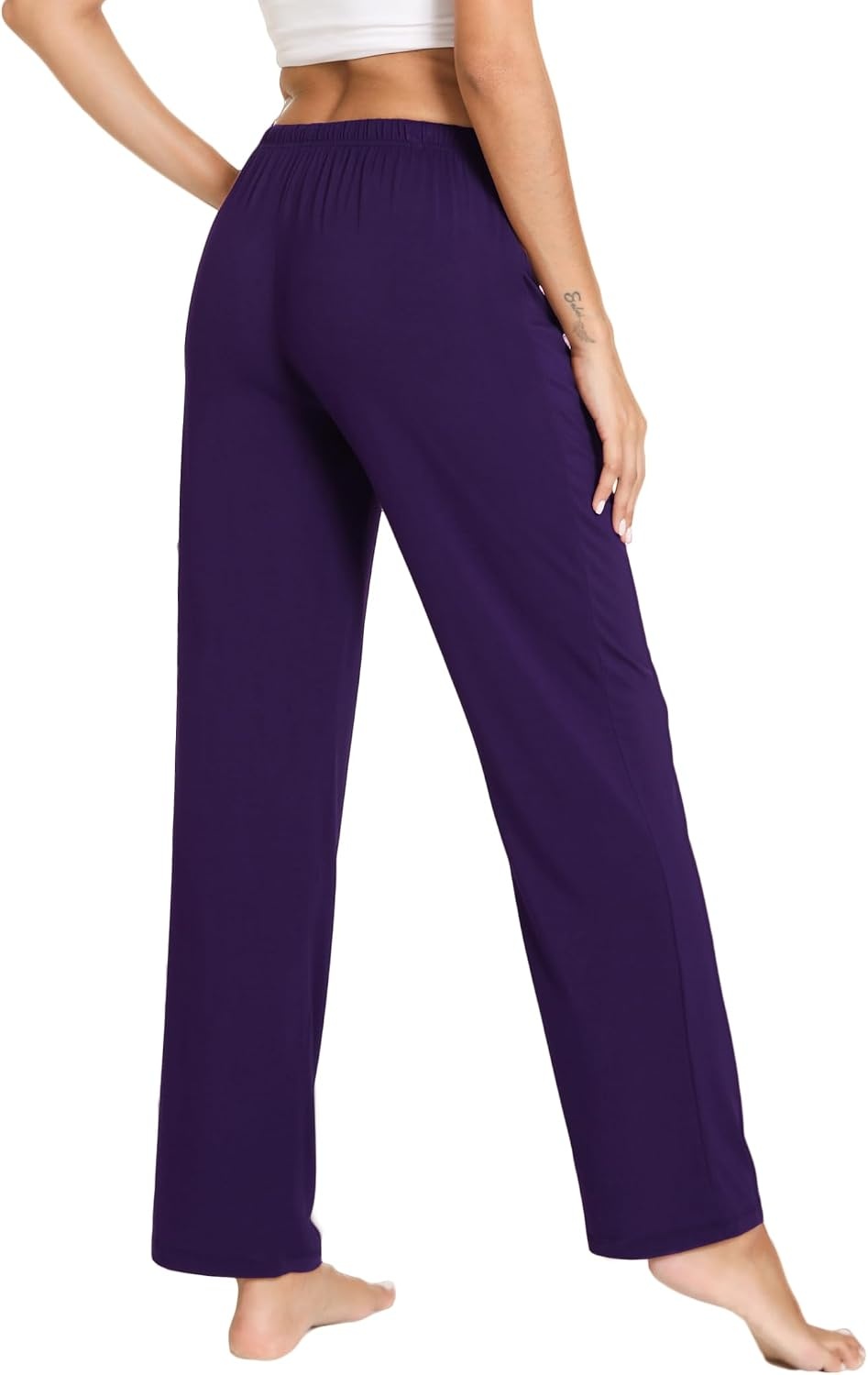 image:imageGYS Womens Bamboo Viscose Pajama Pants Soft Lightweight Lounge BottomsPurple