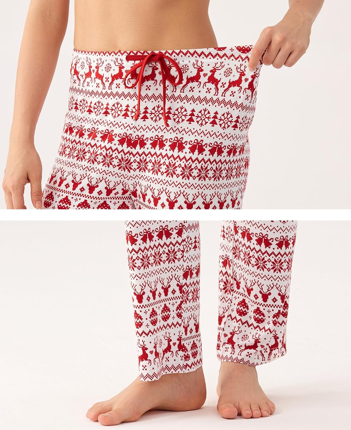 image:imageGYS Womens Bamboo Viscose Pajama Pants Soft Lightweight Lounge BottomsRed Elk