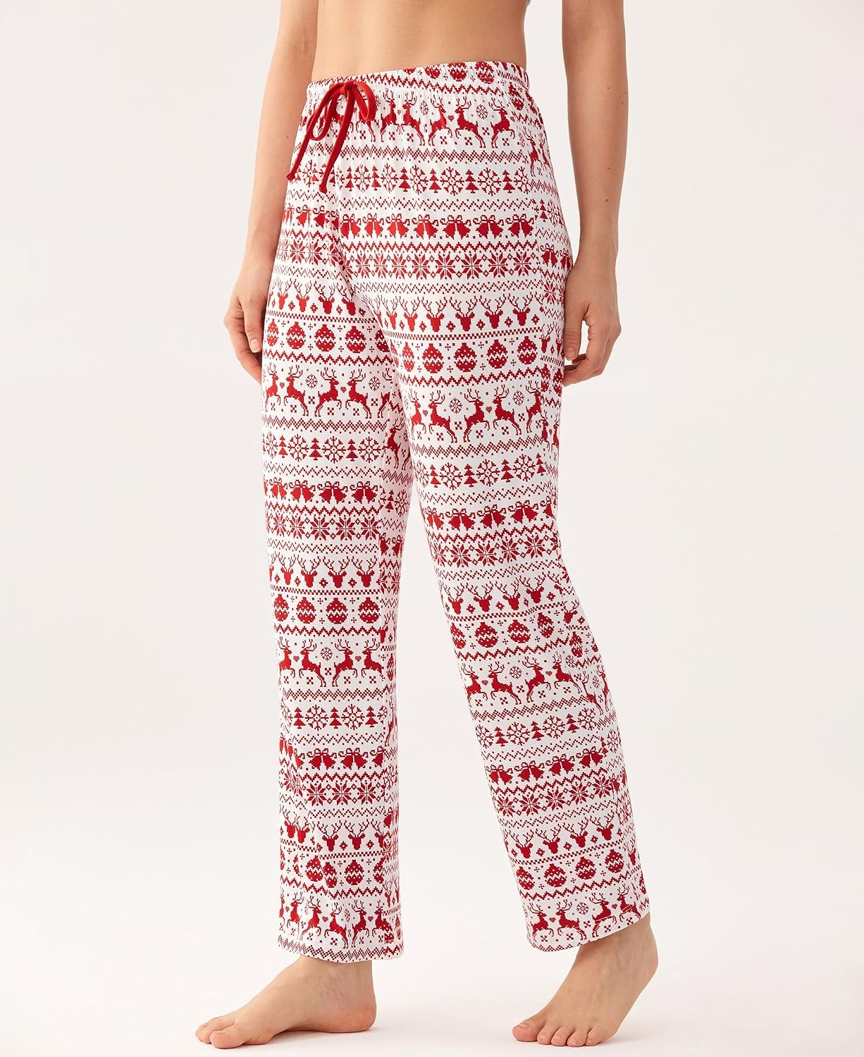 image:imageGYS Womens Bamboo Viscose Pajama Pants Soft Lightweight Lounge BottomsRed Elk