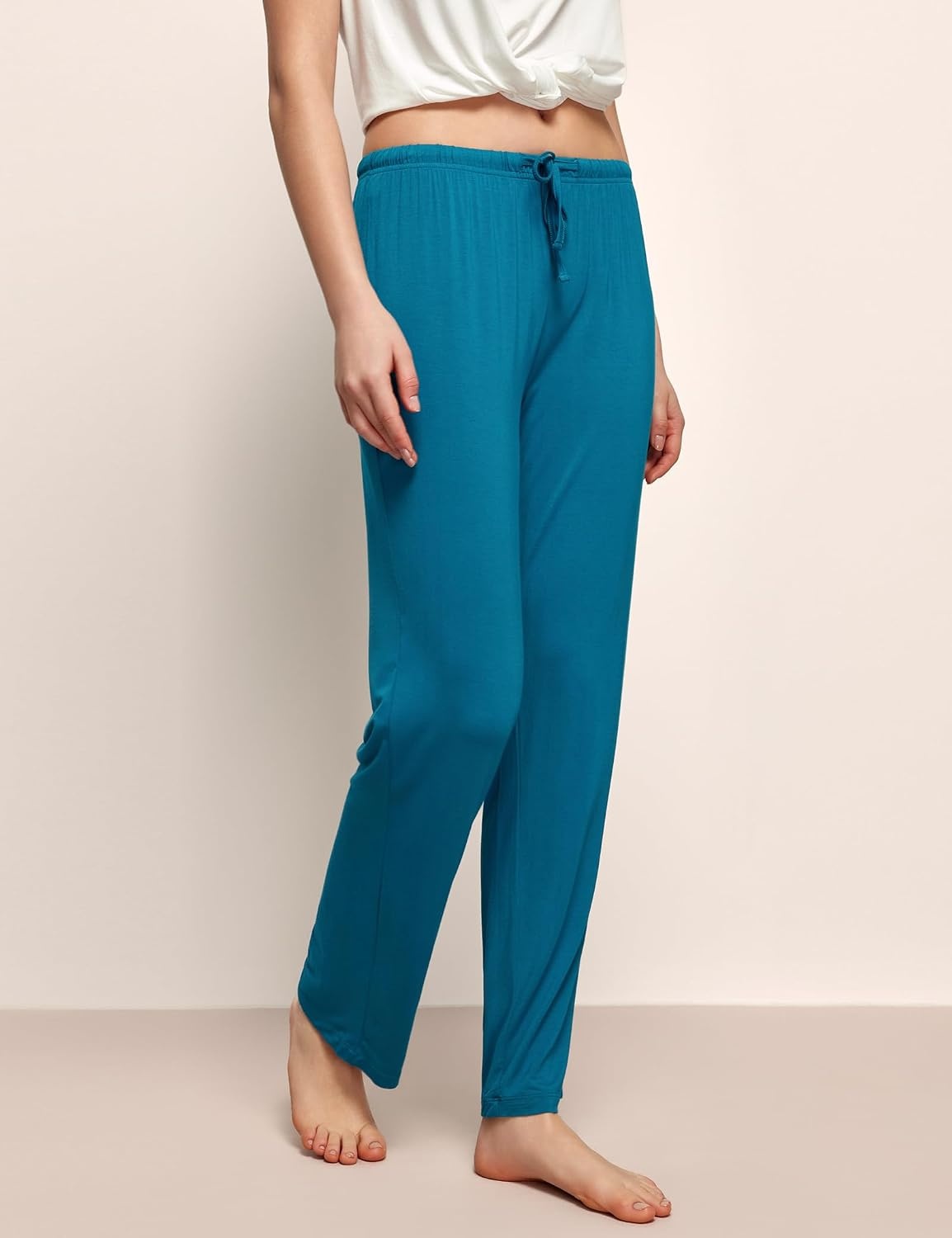 image:imageGYS Womens Bamboo Viscose Pajama Pants Soft Lightweight Lounge BottomsTeal Blue