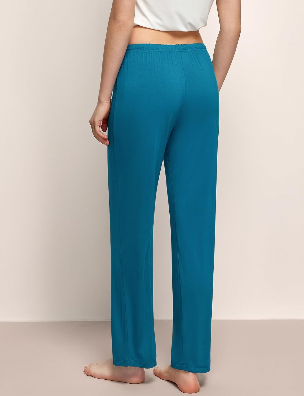 image:imageGYS Womens Bamboo Viscose Pajama Pants Soft Lightweight Lounge BottomsTeal Blue