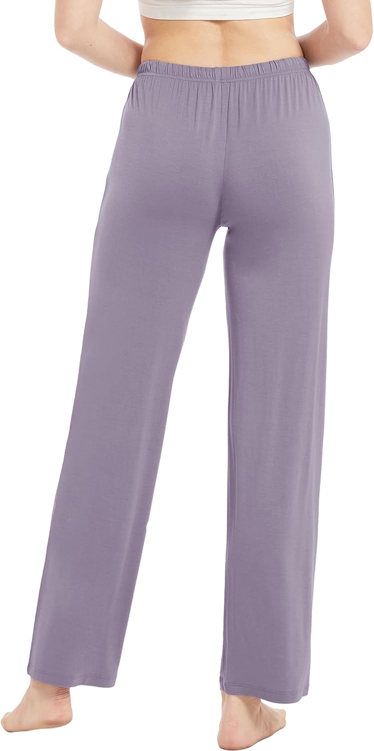 image:imageGYS Womens Bamboo Viscose Pajama Pants Soft Lightweight Lounge BottomsViolet