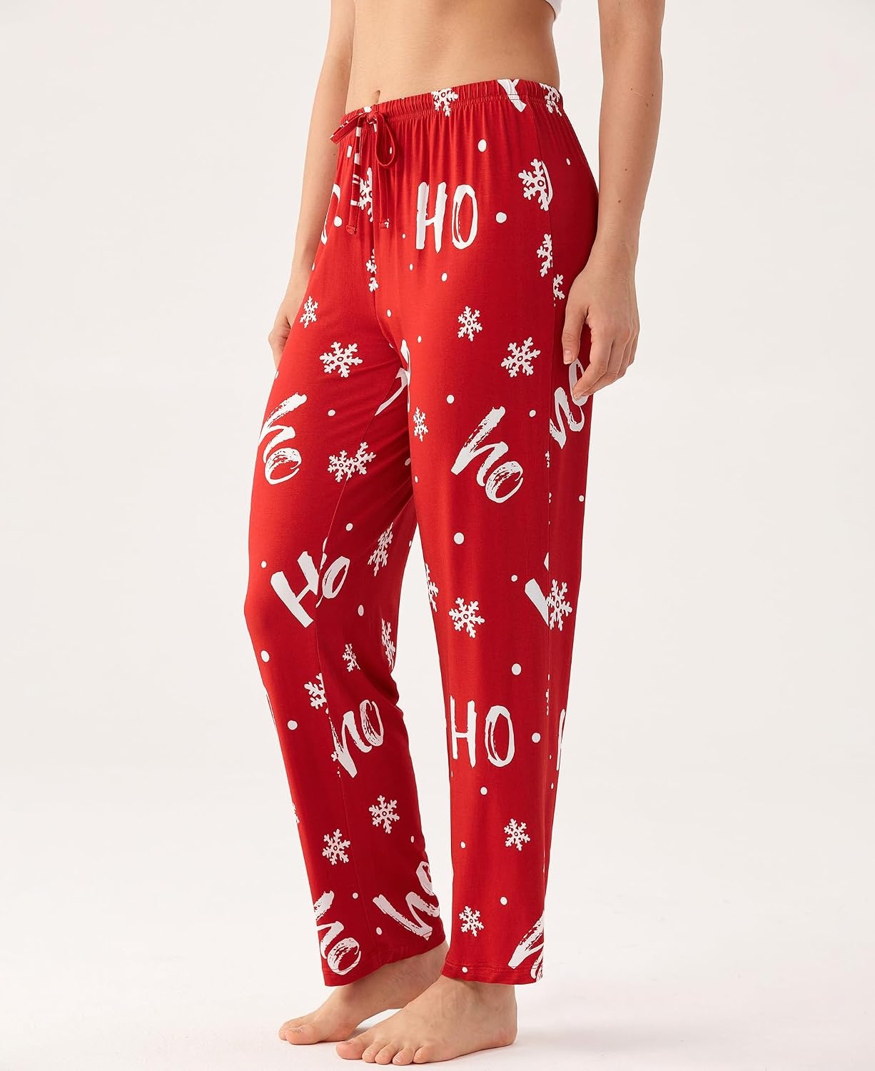image:imageGYS Womens Bamboo Viscose Pajama Pants Soft Lightweight Lounge BottomsXmas Red