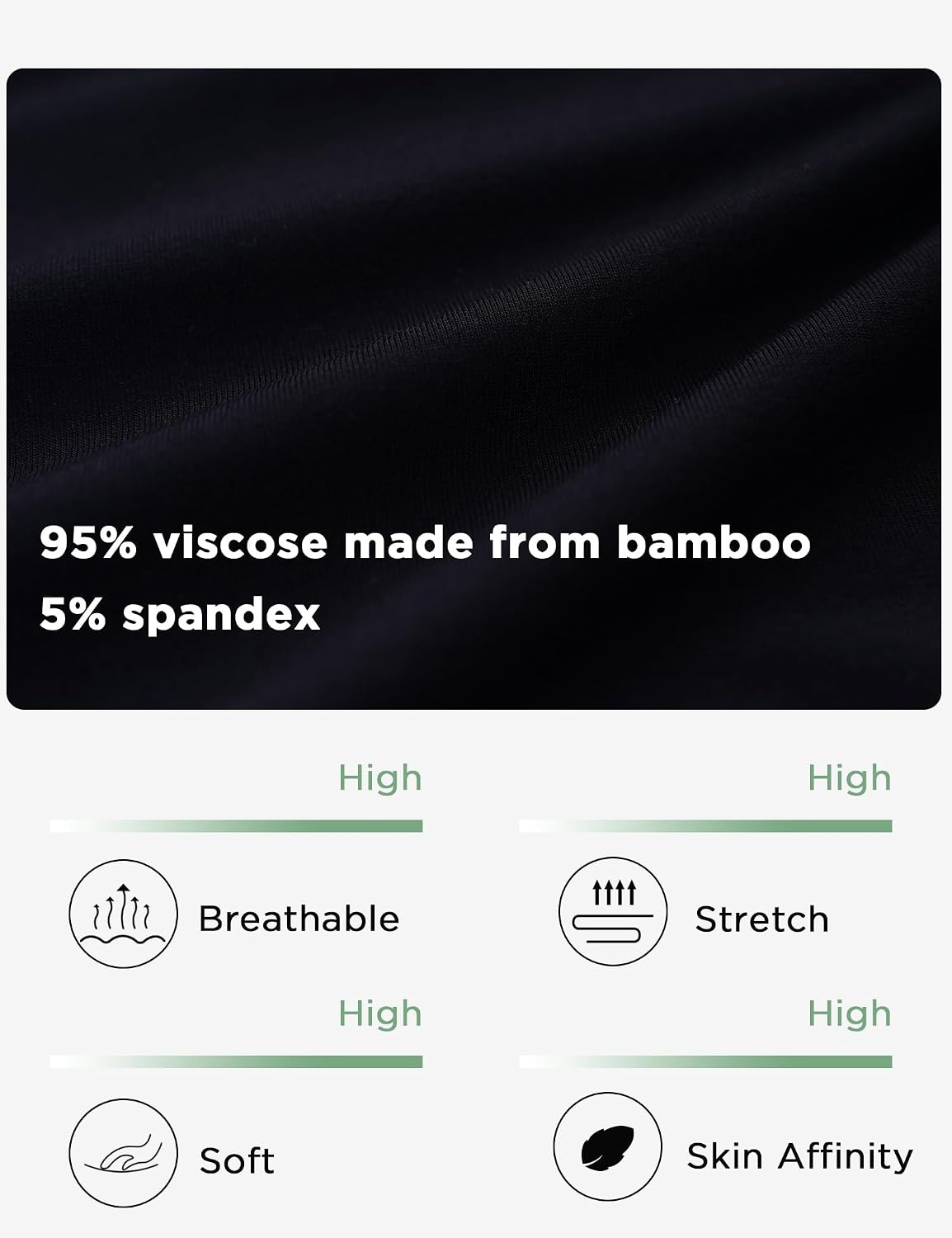 image:imageGYS Womens Bamboo Viscose Pajama Shorts for SummerBlack