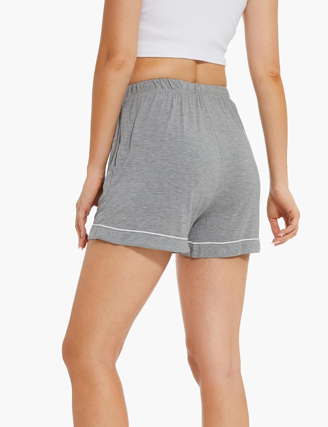 image:imageGYS Womens Bamboo Viscose Pajama Shorts for SummerHeather Grey