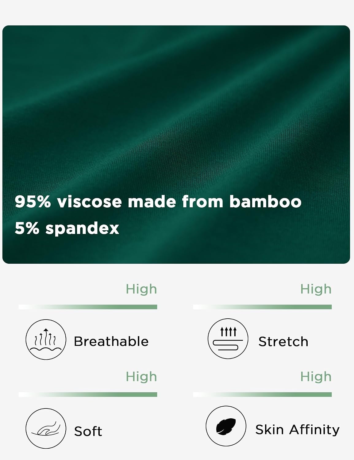 image:imageGYS Womens Bamboo Viscose Pajama Shorts for SummerPeacock Green