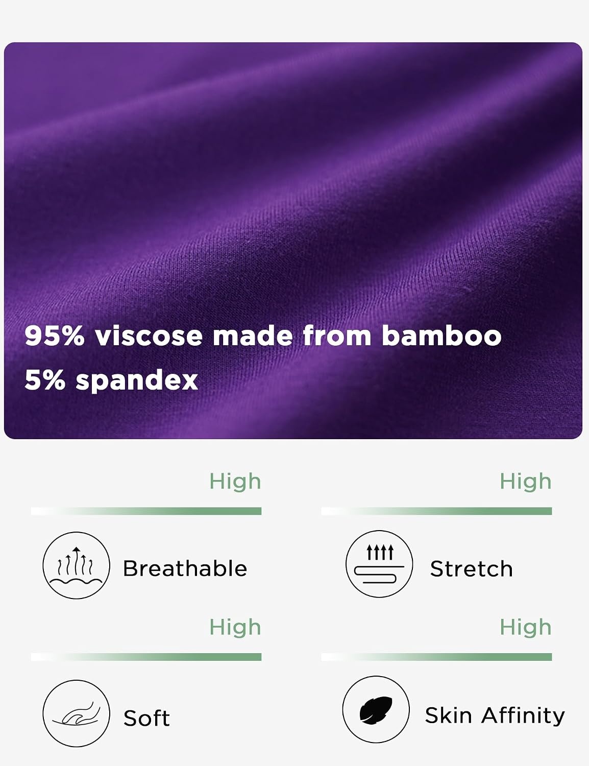 image:imageGYS Womens Bamboo Viscose Pajama Shorts for SummerPurple