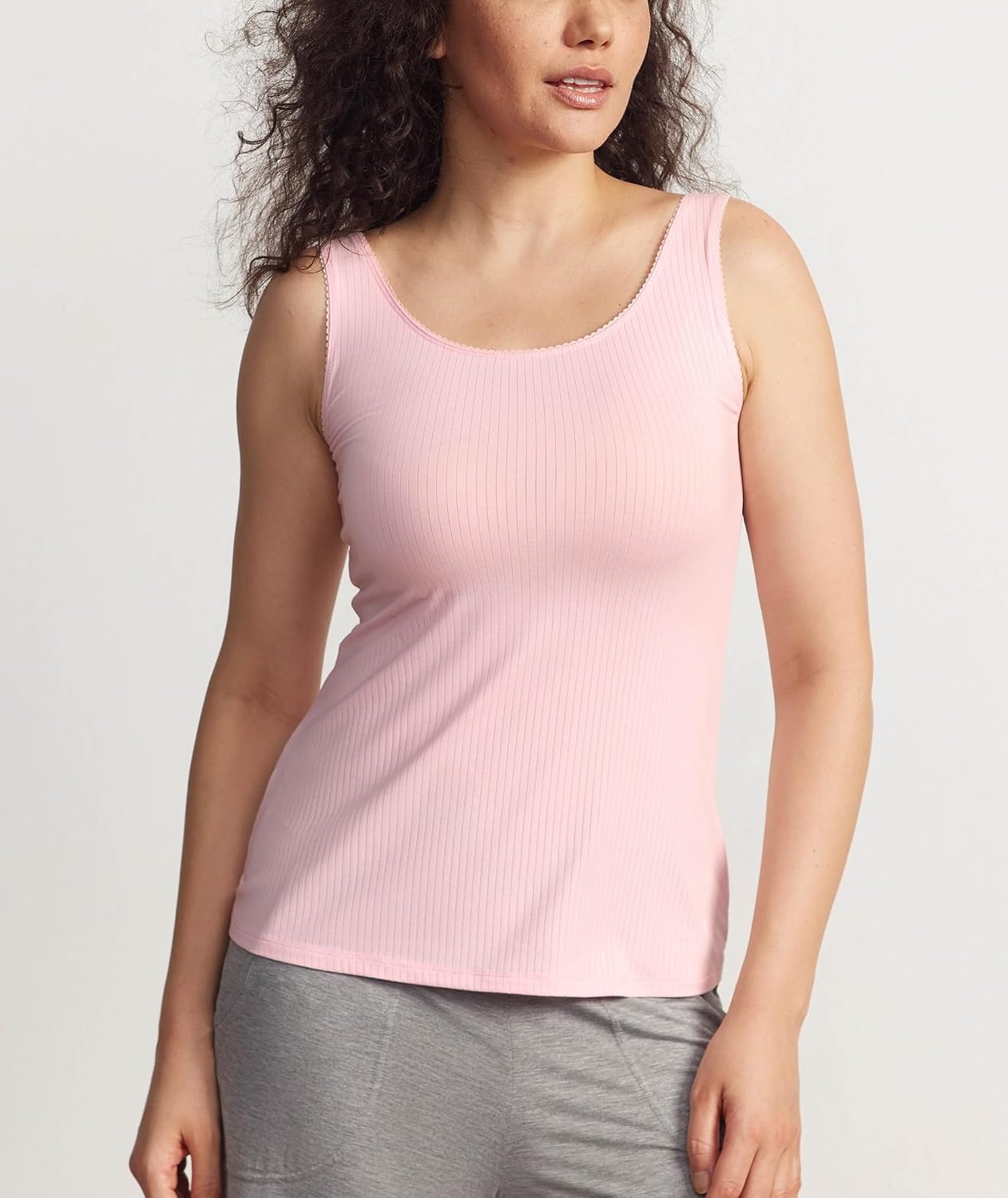 image:imageGYS Womens Bamboo Viscose Ribbed Summer Tank TopsPink