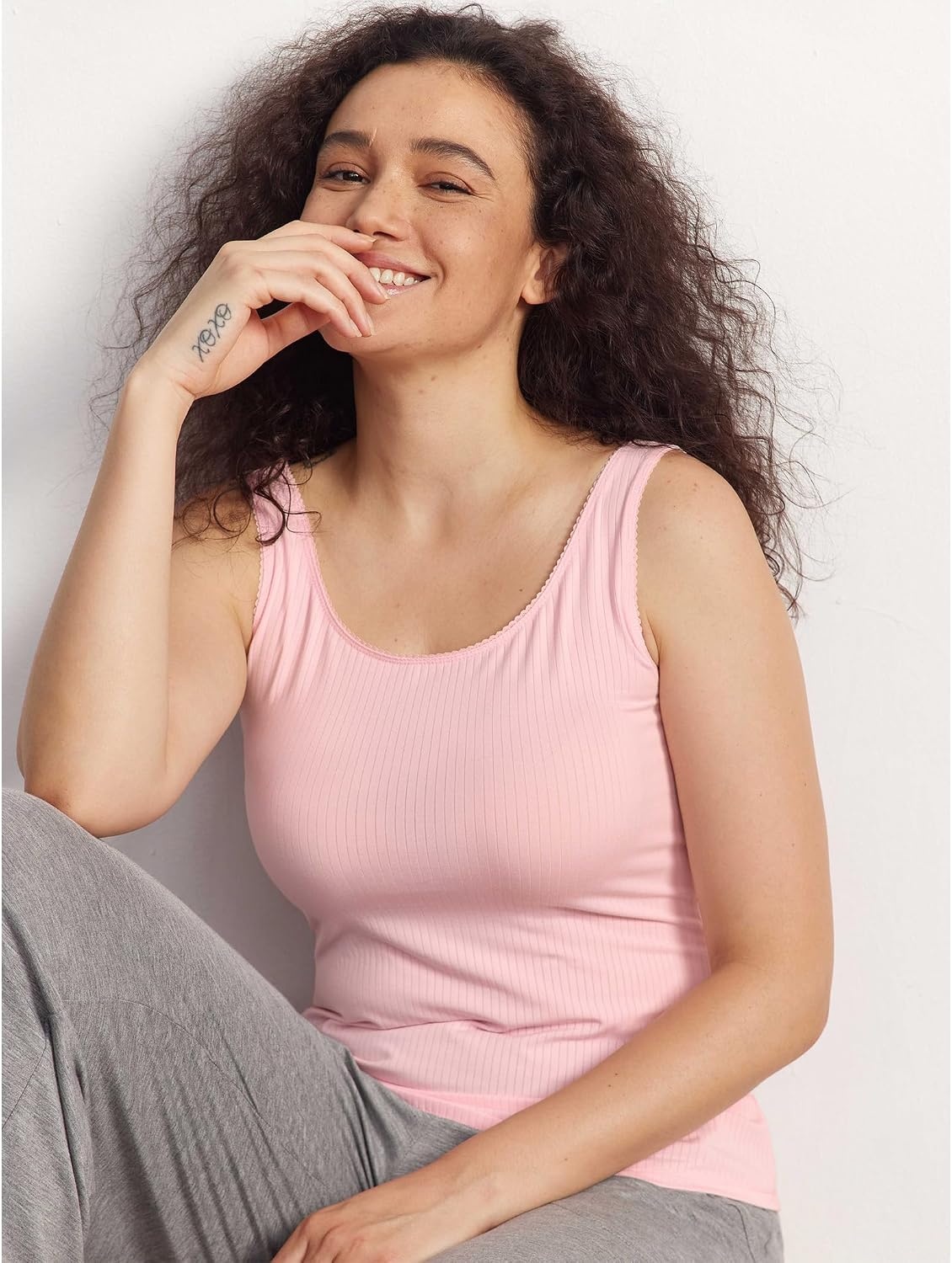 image:imageGYS Womens Bamboo Viscose Ribbed Summer Tank TopsPink
