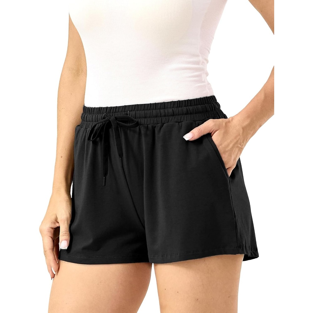 image:imageGYS Womens Bamboo Viscose Lounge Pajama ShortsBlack