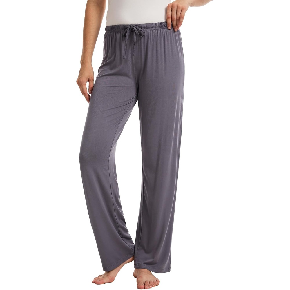 image:imageGYS Womens Bamboo Viscose Pajama Pants Soft Lightweight Lounge BottomsAdark Grey