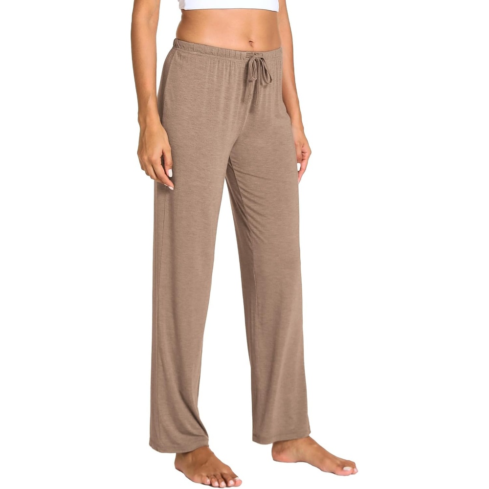 image:imageGYS Womens Bamboo Viscose Pajama Pants Soft Lightweight Lounge BottomsCamel