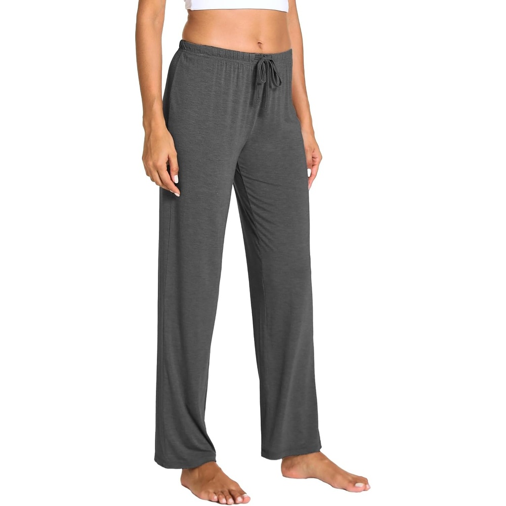 image:imageGYS Womens Bamboo Viscose Pajama Pants Soft Lightweight Lounge BottomsDark Heather Grey