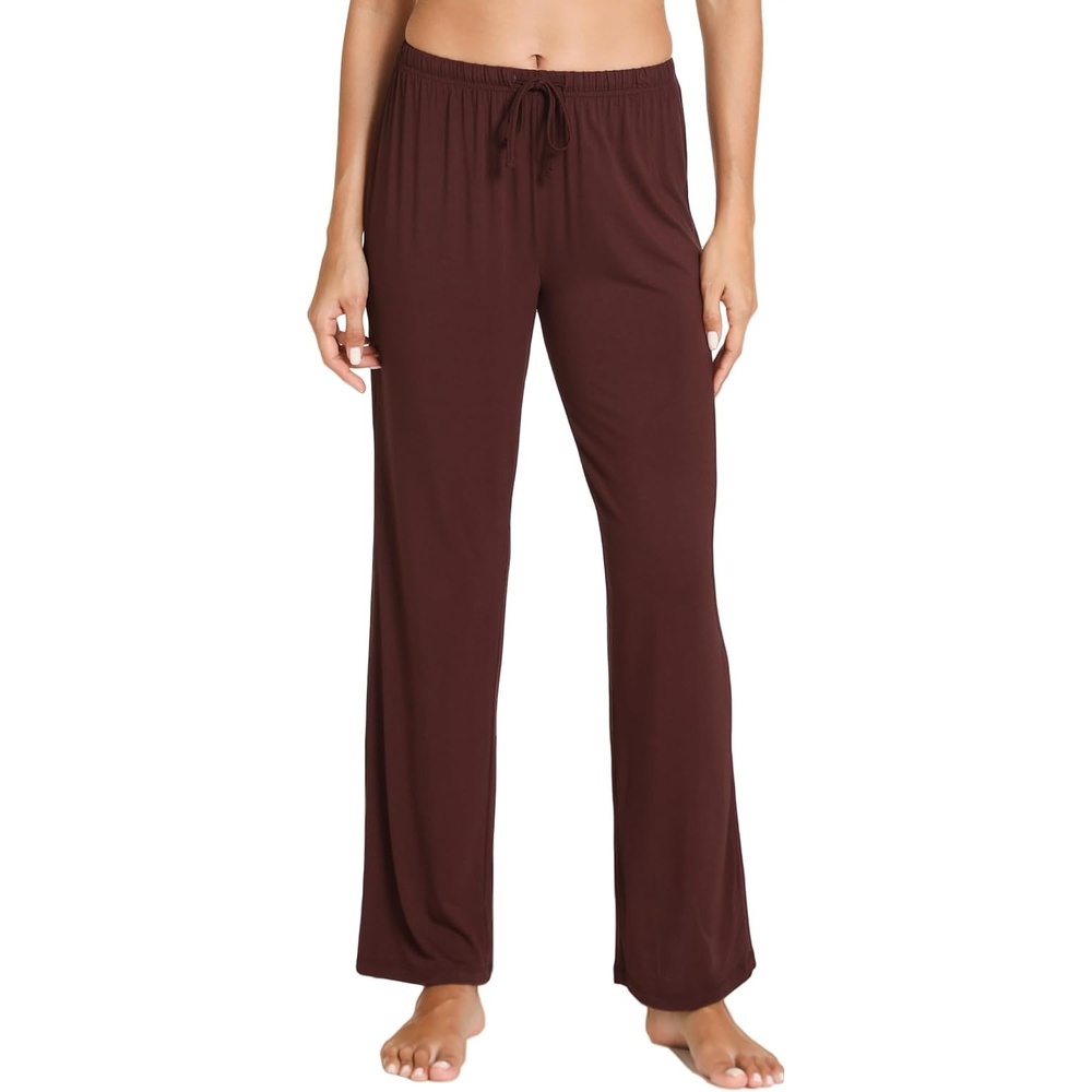 image:imageGYS Womens Bamboo Viscose Pajama Pants Soft Lightweight Lounge BottomsFicus Red