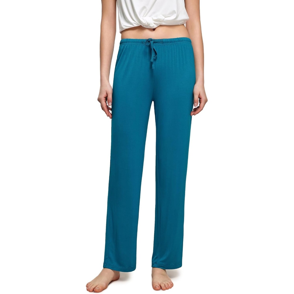image:imageGYS Womens Bamboo Viscose Pajama Pants Soft Lightweight Lounge BottomsTeal Blue
