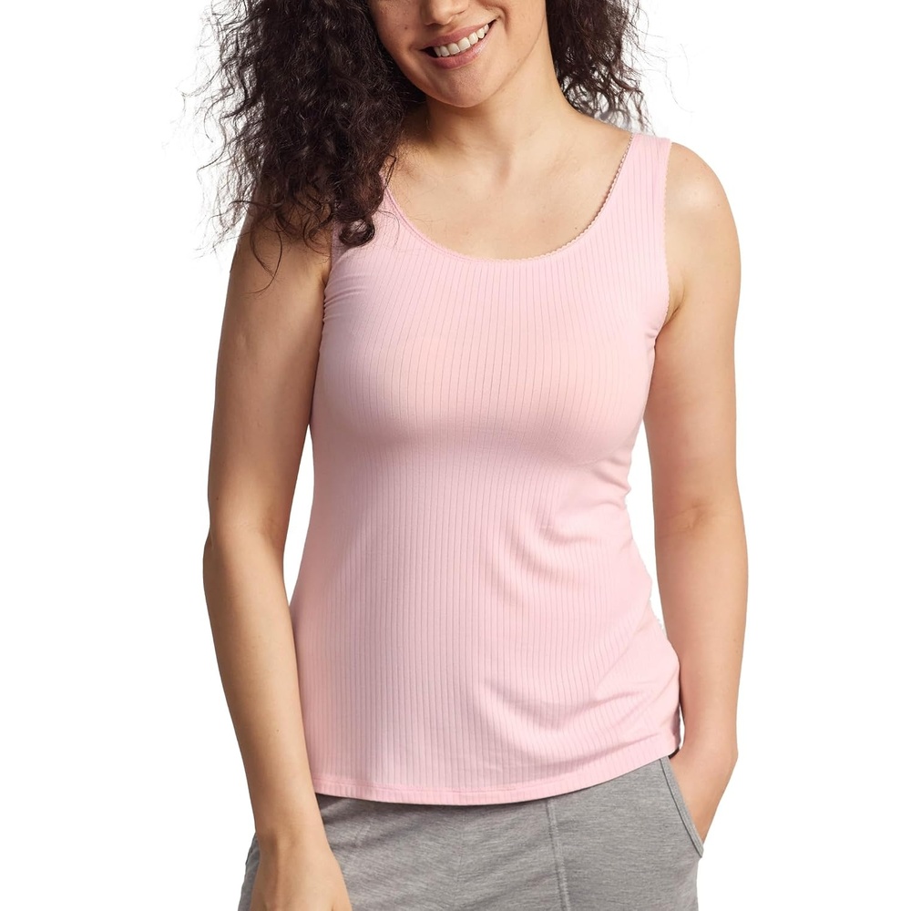 image:imageGYS Womens Bamboo Viscose Ribbed Summer Tank TopsPink