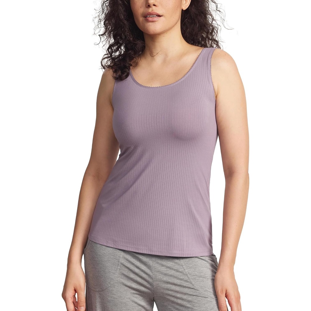 image:imageGYS Womens Bamboo Viscose Ribbed Summer Tank TopsViolet